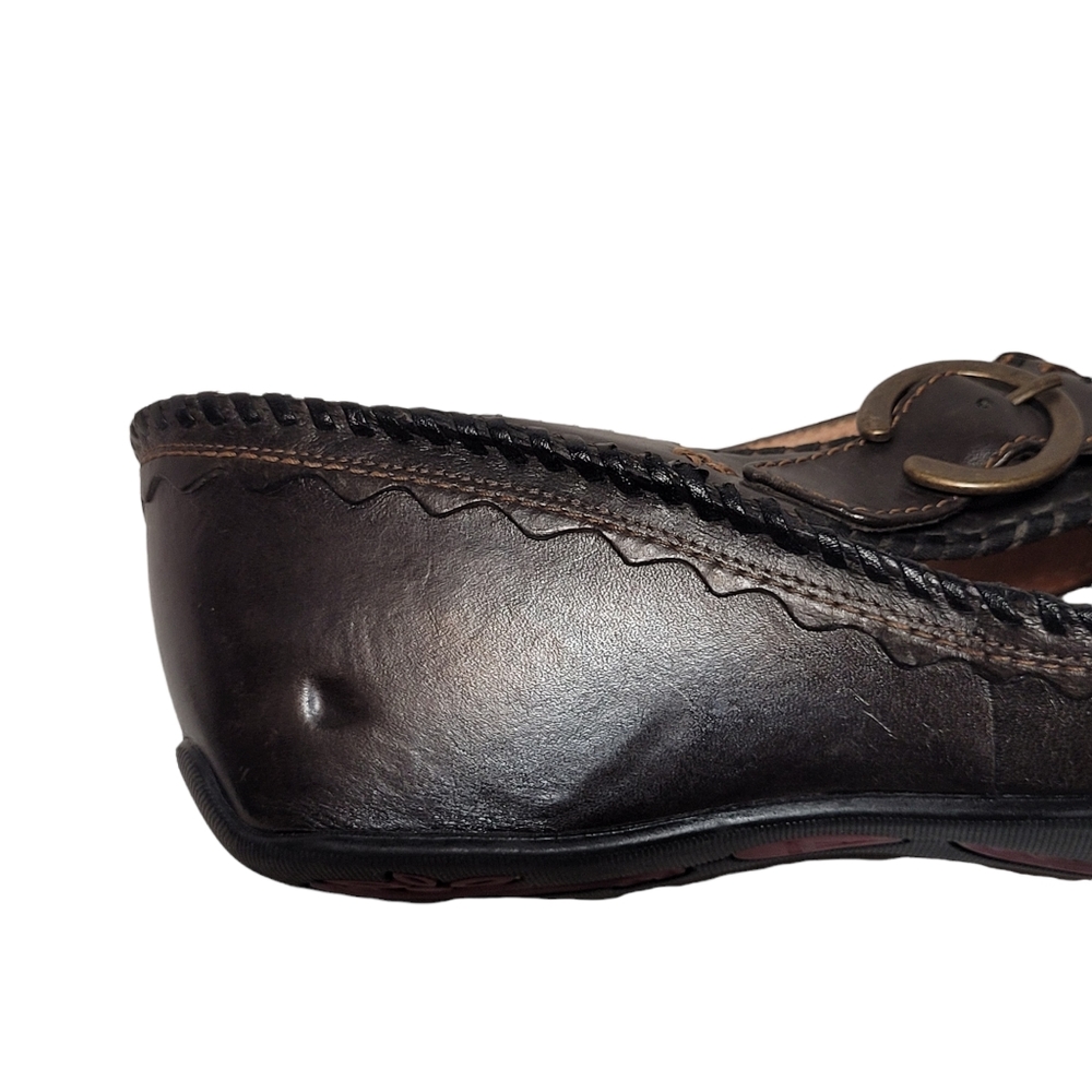 Clarks Artisan Women's Brown Leather Wedge Sandals - Picture 10 of 10